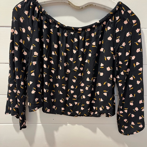 BILLABONG - Off-Shoulder Floral Blouse - Size M - Picture 6 of 9